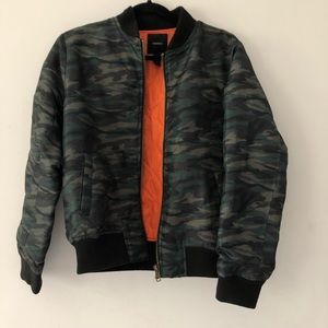 F21 Camo Bomber Jacket